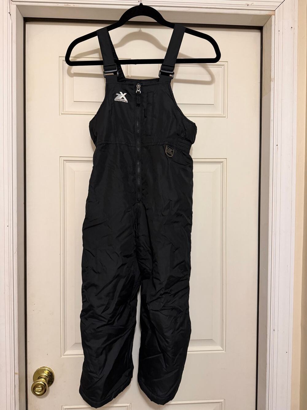 ZeroXposur Kids Black Insulated Snow Bib Overalls Size 5/6